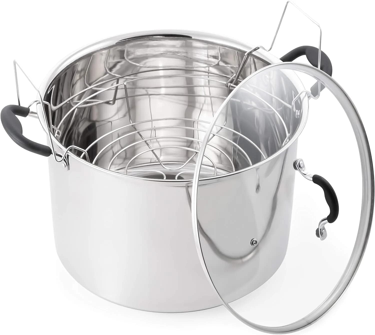 McSunley 21.5Qt Induction Stainless Steel Water Bath Canner | Heavy-Duty, Versatile & Compatible with All Cooktops - main product image