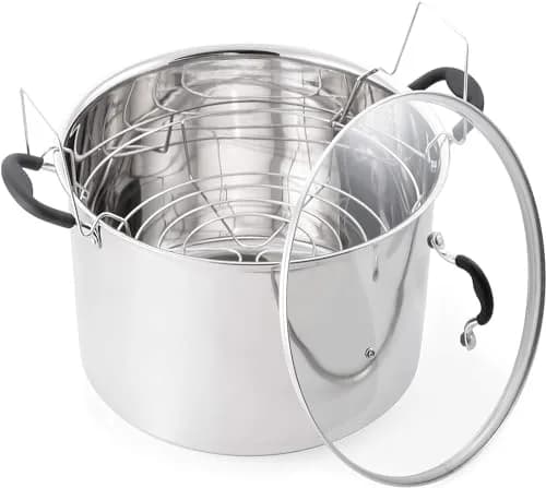 McSunley 21.5Qt Induction Stainless Steel Water Bath Canner | Heavy-Duty, Versatile & Compatible with All Cooktops thumbnail 1