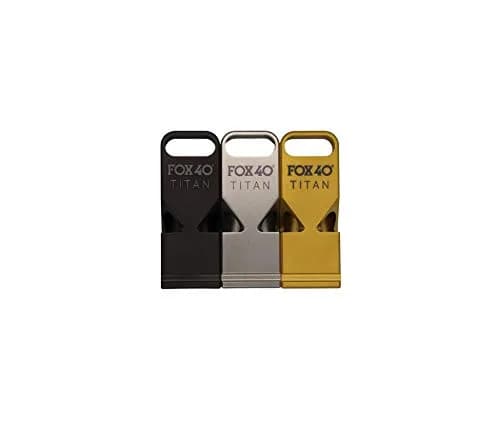 Fox 40 Titan Premium Dual Tone Titanium Whistle - Titanium | Powerful, Lightweight & Corrosion Resistant thumbnail 3