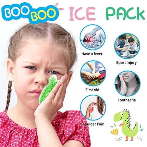 HI FINE CARE 5 PCS Boo Boo Ice Packs | Reusable Cold & Hot Therapy for Injuries & Fever thumbnail 2