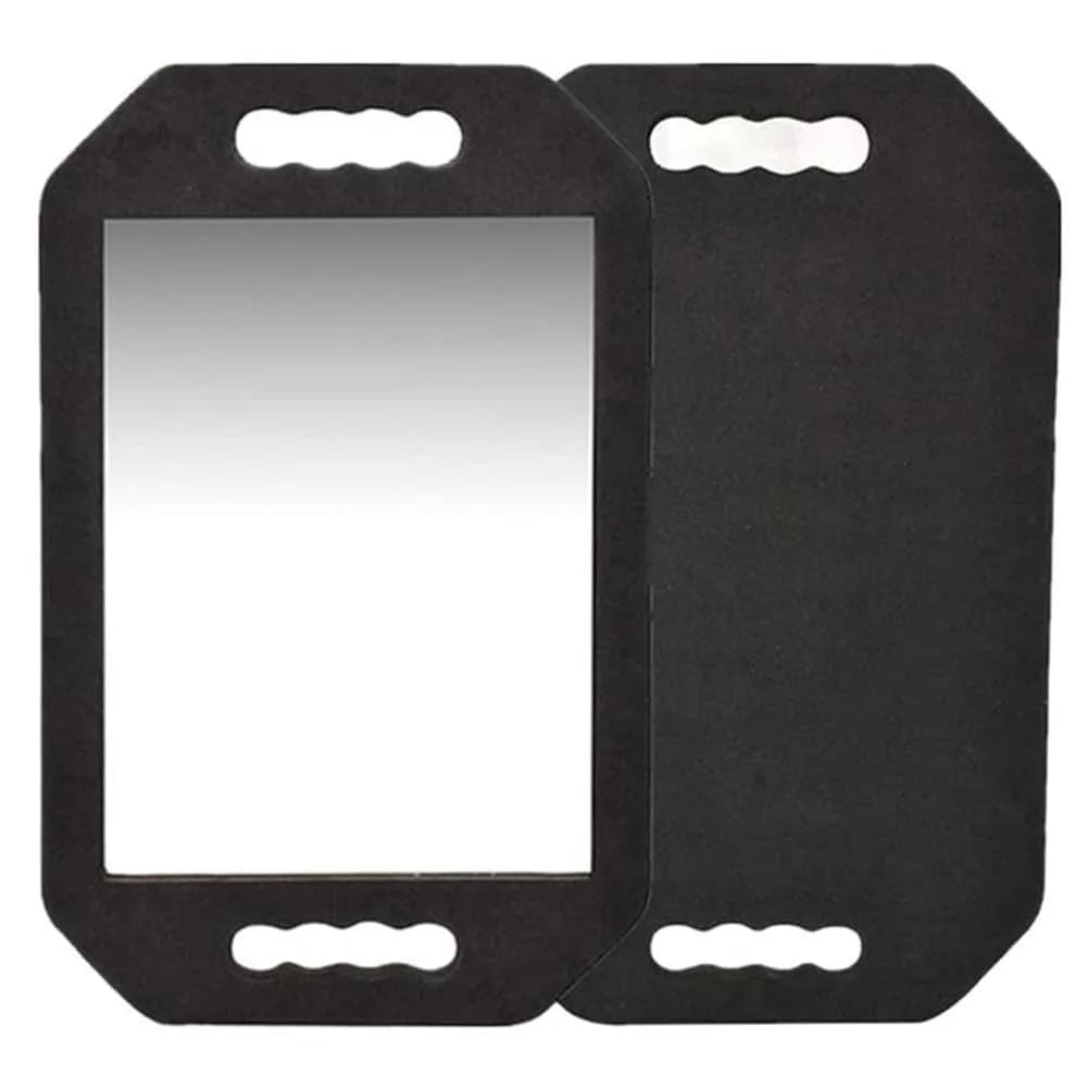 mpowtech Large Hand Held Barber Mirror 41cm (16.14") with Double Handles | Unbreakable Tempered Glass Salon Mirror - view 8