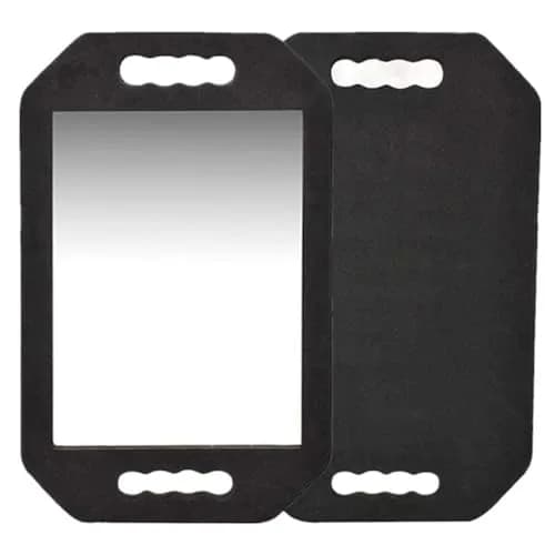 mpowtech Large Hand Held Barber Mirror 41cm (16.14") with Double Handles | Unbreakable Tempered Glass Salon Mirror thumbnail 8