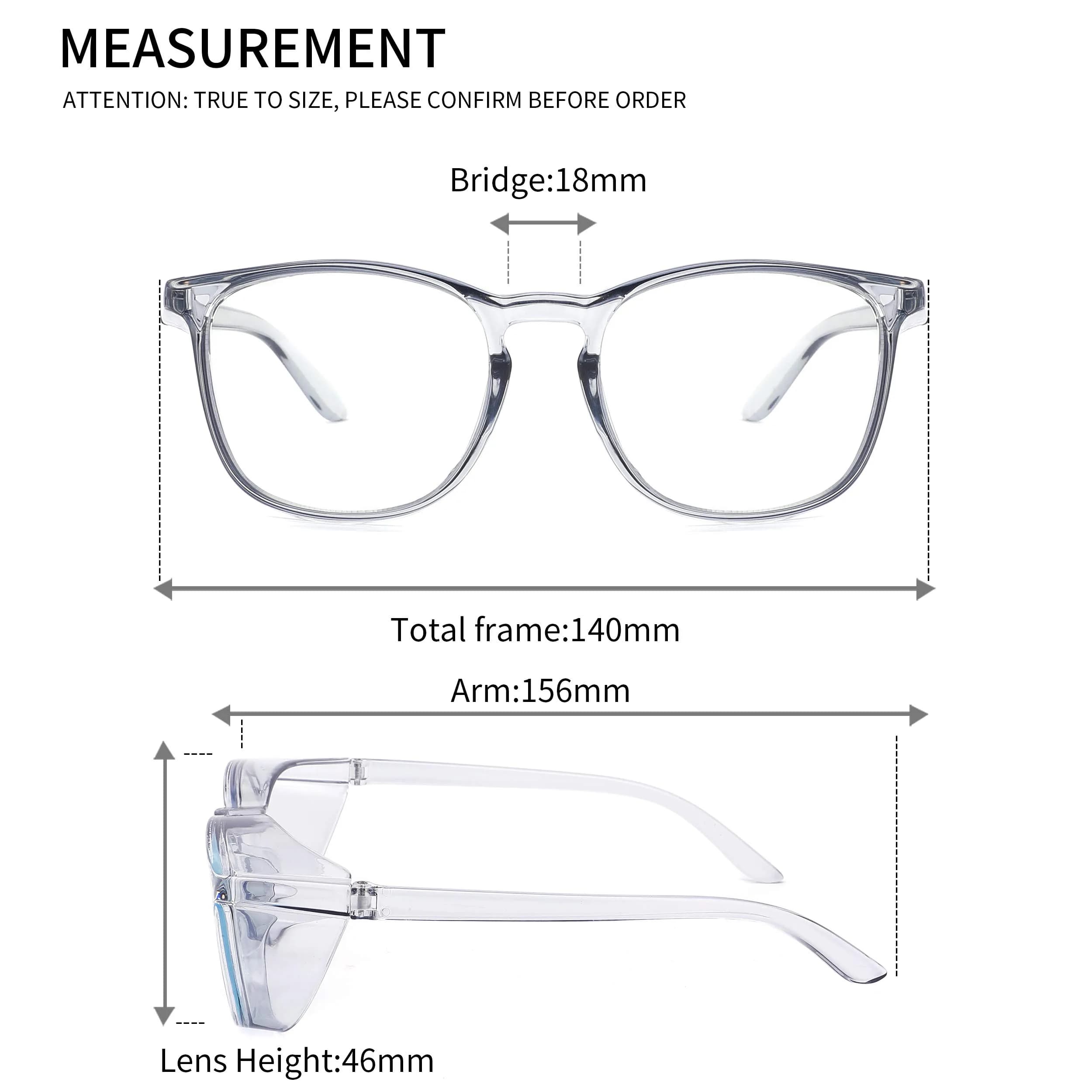 Alsenor Anti-Fog Safety Glasses with Blue Light Blocking & UV Protection | Clear Polycarbonate Lenses (Medium) - view 5