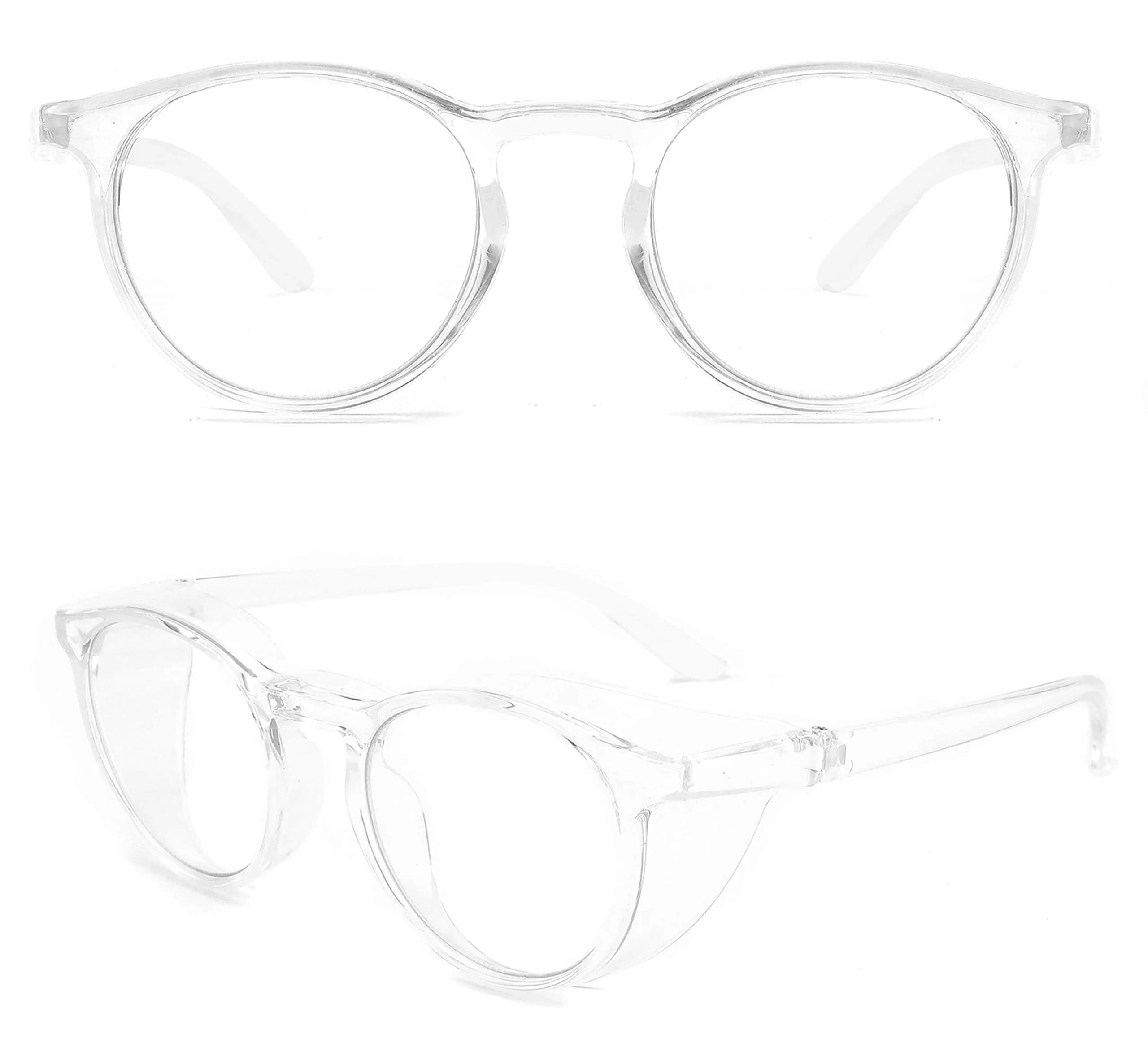 Alsenor Anti Fog Safety Glasses with Blue Light Blocking, UV Protection, and Anti-Scratch Lenses | Clear Round Frame - main product image