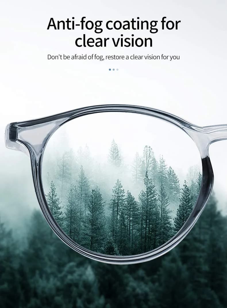 Alsenor Anti Fog Safety Glasses with Blue Light Blocking, UV Protection, and Anti-Scratch Lenses | Clear Round Frame - view 6
