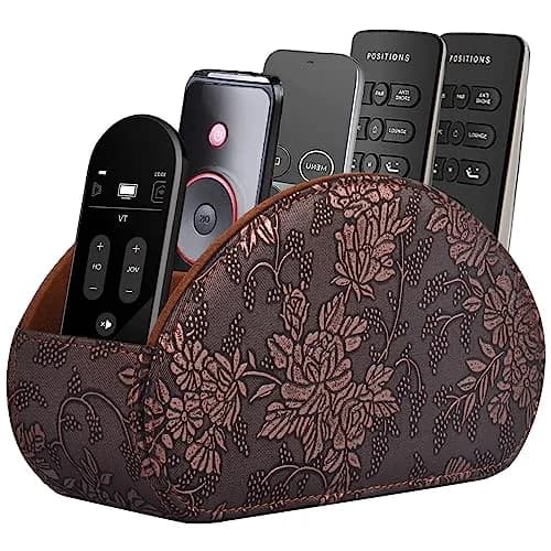 RHCSZ Retro Leather Remote Control Holder Organizer Box | 21.5cm (8.46") x 11.5cm (4.5") x 7.5cm (2.95") thumbnail 1