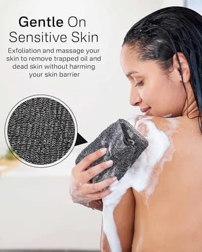 Yiclick Exfoliating Washcloth Towel Back Scrubber for Shower 2-Pack (40 inch / 101.6 cm) | Korean Japanese Style thumbnail 10