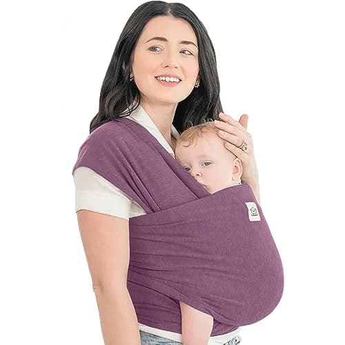 KeaBabies Original Baby Wrap Carrier Dark Mauve | Ergonomic, IHDI Certified, Breathable Fabric for Newborns to Toddlers thumbnail 1