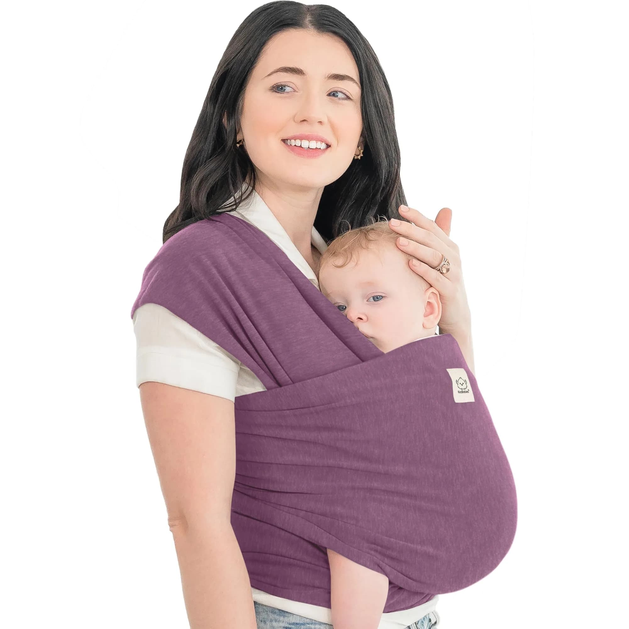 KeaBabies Original Baby Wrap Carrier Dark Mauve | Ergonomic, IHDI Certified, Breathable Fabric for Newborns to Toddlers - main product image