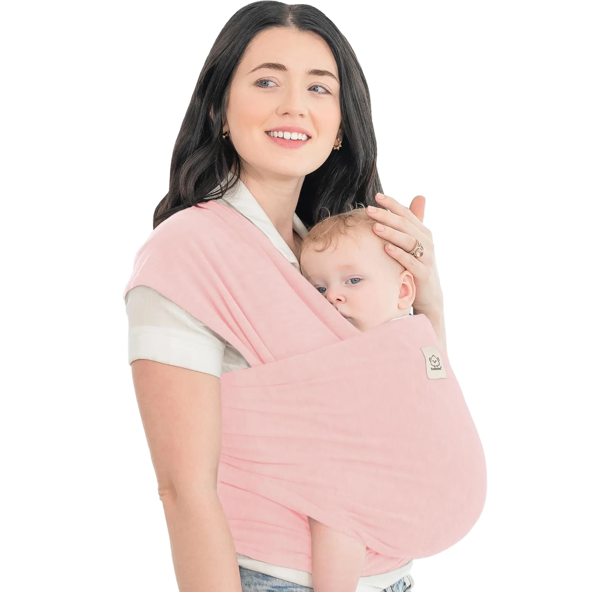 KeaBabies Original Baby Wrap Carrier - Dusty Pink | IHDI Certified, Breathable Fabric | One Size - main product image