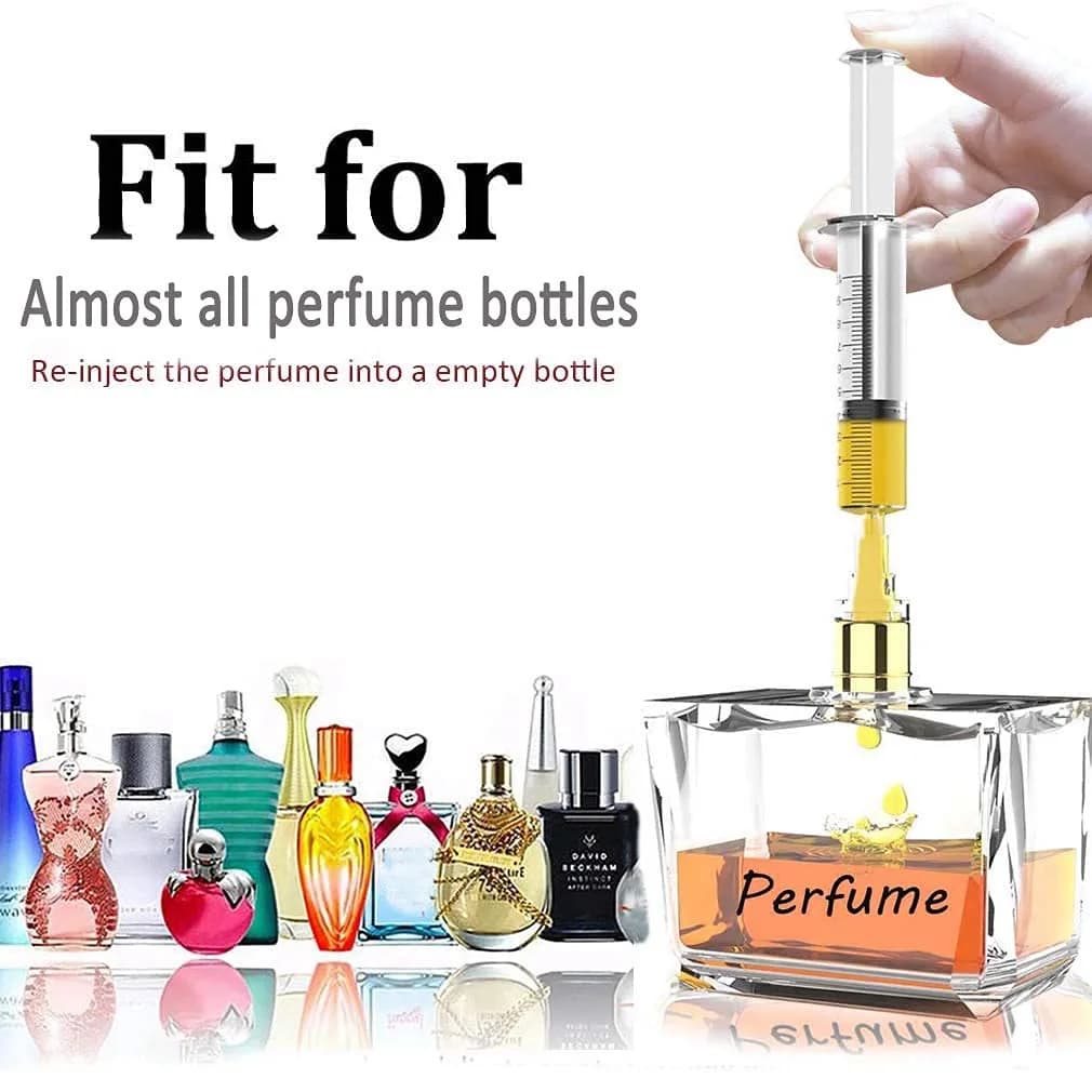 MUB 10ml Plastic Measuring Syringe With Injector Kit, No Needle Perfume Refill Tool | 5 Packs (10ml) thumbnail 7