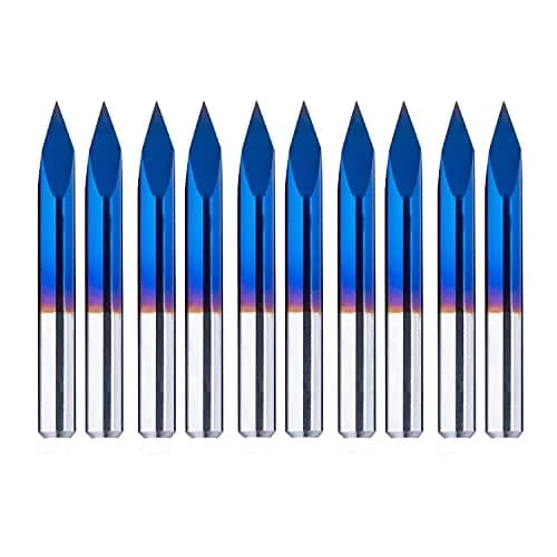 FoxAlien Triangular CNC Router Bits 0.1mm Engraving V-Bits, 30 Degree | Precise Engraving for Wood & Plastic thumbnail 1