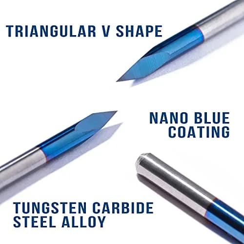 FoxAlien Triangular CNC Router Bits 0.1mm Engraving V-Bits, 30 Degree | Precise Engraving for Wood & Plastic thumbnail 2