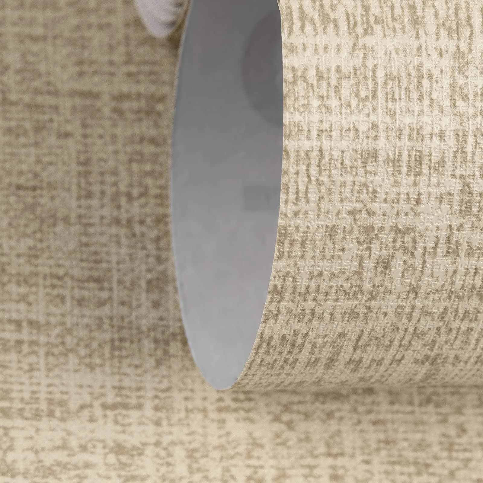 TANONE Khaki Grasscloth Peel and Stick Wallpaper 43.3 sq.ft (15.8" W x 394" L) | Beige Linen Texture for Walls & Cabinets - view 2