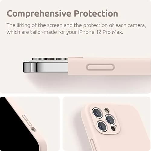 SURPHY Liquid Silicone Case for iPhone 12 Pro Max (6.7 inches) | Camera Protection, Microfiber Lining thumbnail 7