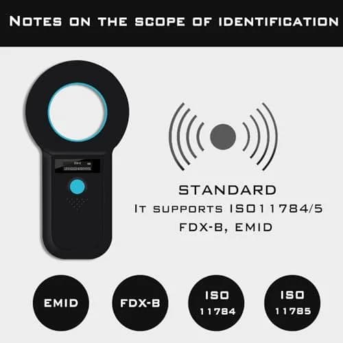 Smoostart Microchip Scanner ISO11784/85 FDX-B/EMID with PC Upload | Blue thumbnail 3