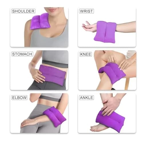 Atsuwell Purple Microwave Heating Pad 170g (6 oz) | Moist Heat for Cramps & Joint Relief thumbnail 3