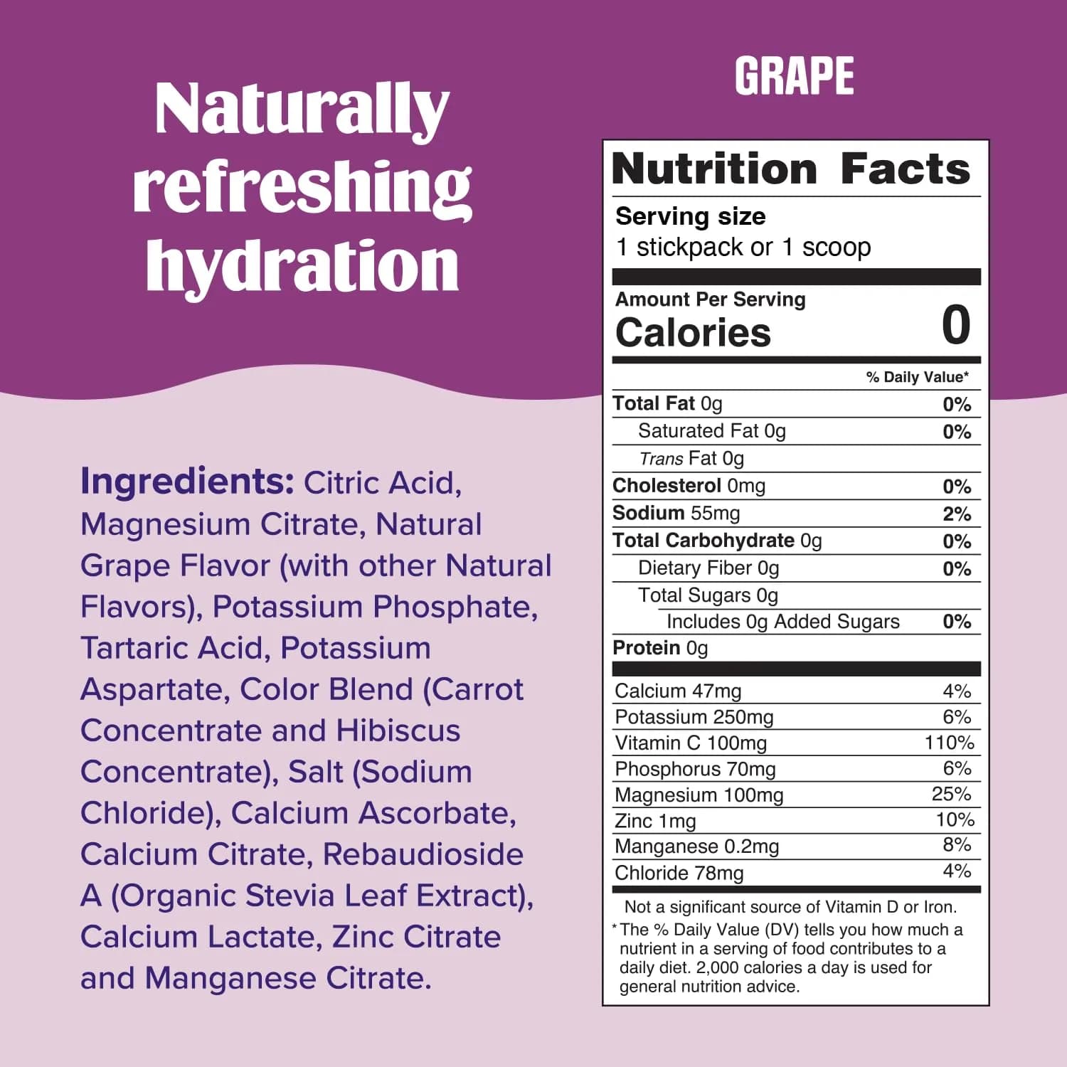 Ultima Replenisher Sugar Free Electrolyte Hydration Powder Stickpacks Pouch, Grape (20 Count) | Clean Hydration for Indian Fitness Goals - view 3