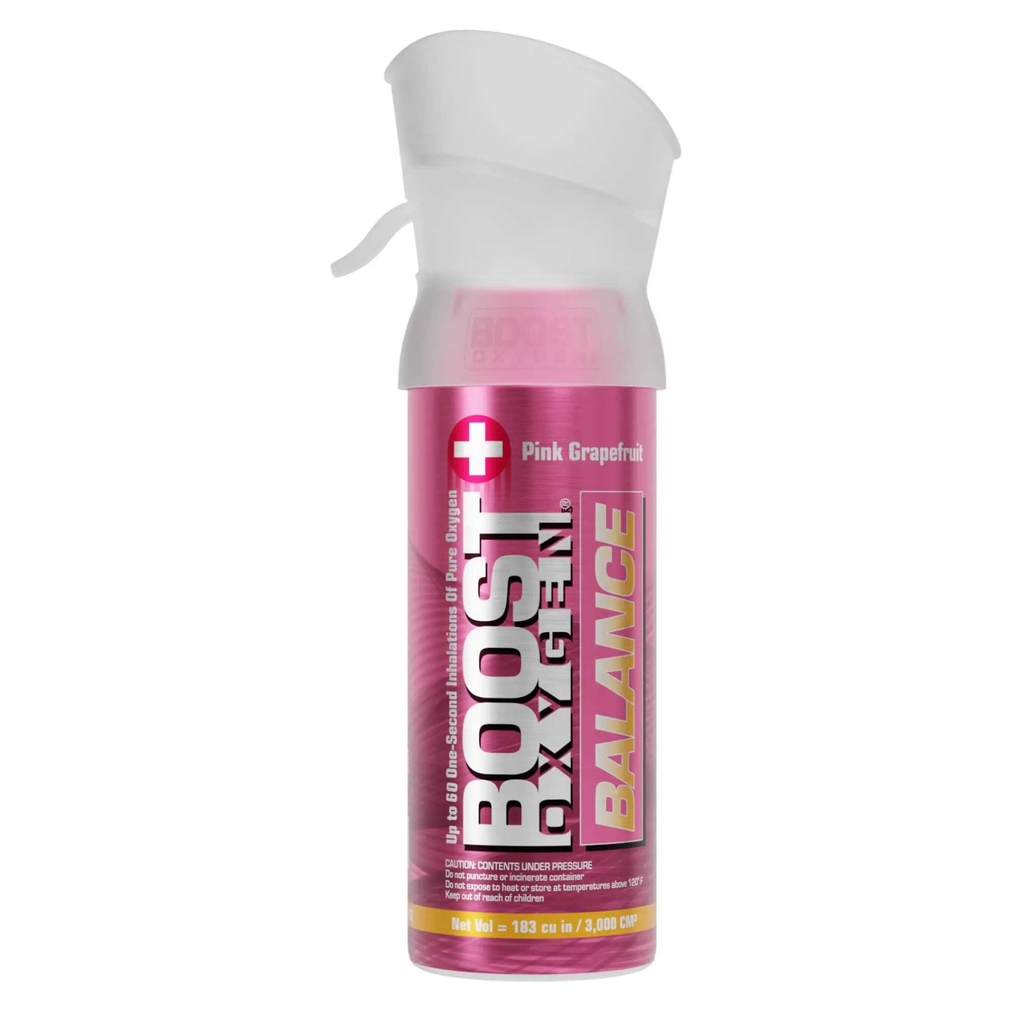 Boost Oxygen Pocket Size Balance Pink Grapefruit 3L Canister | Portable Respiratory Support