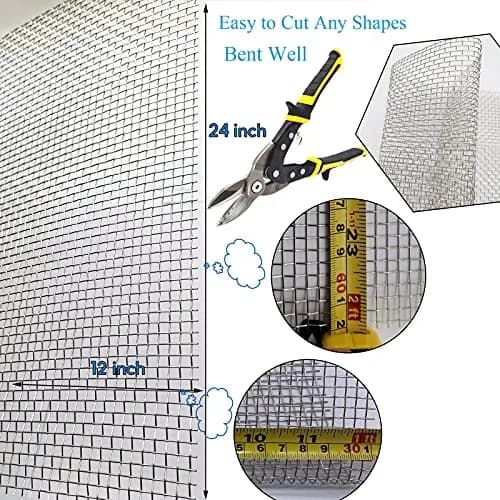 Valchoose 2PACK Wire Mesh 12” x 24” | Sturdy 304 Stainless Steel Mesh for DIY & Industrial Use thumbnail 4