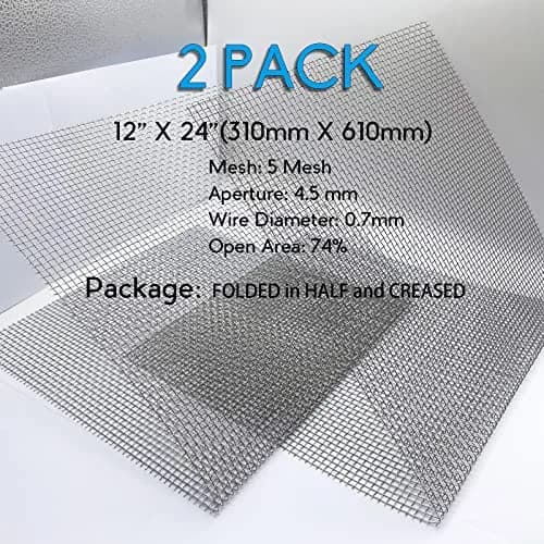 Valchoose 2PACK Wire Mesh 12” x 24” | Sturdy 304 Stainless Steel Mesh for DIY & Industrial Use thumbnail 2