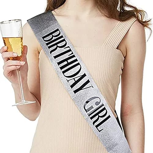 COCIDE Birthday Sash & Tiara Set - Rhinestone Tiara & Sash for Women's Birth Party Decoration Kit | Sparkling Glitter & Adjustable Fit thumbnail 3