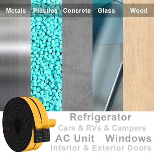 Trisiki Thick Foam Weather Stripping Tape 1" x 3/8" x 13 Ft | Heavy Duty Garage Door Seal for Large Gaps thumbnail 8