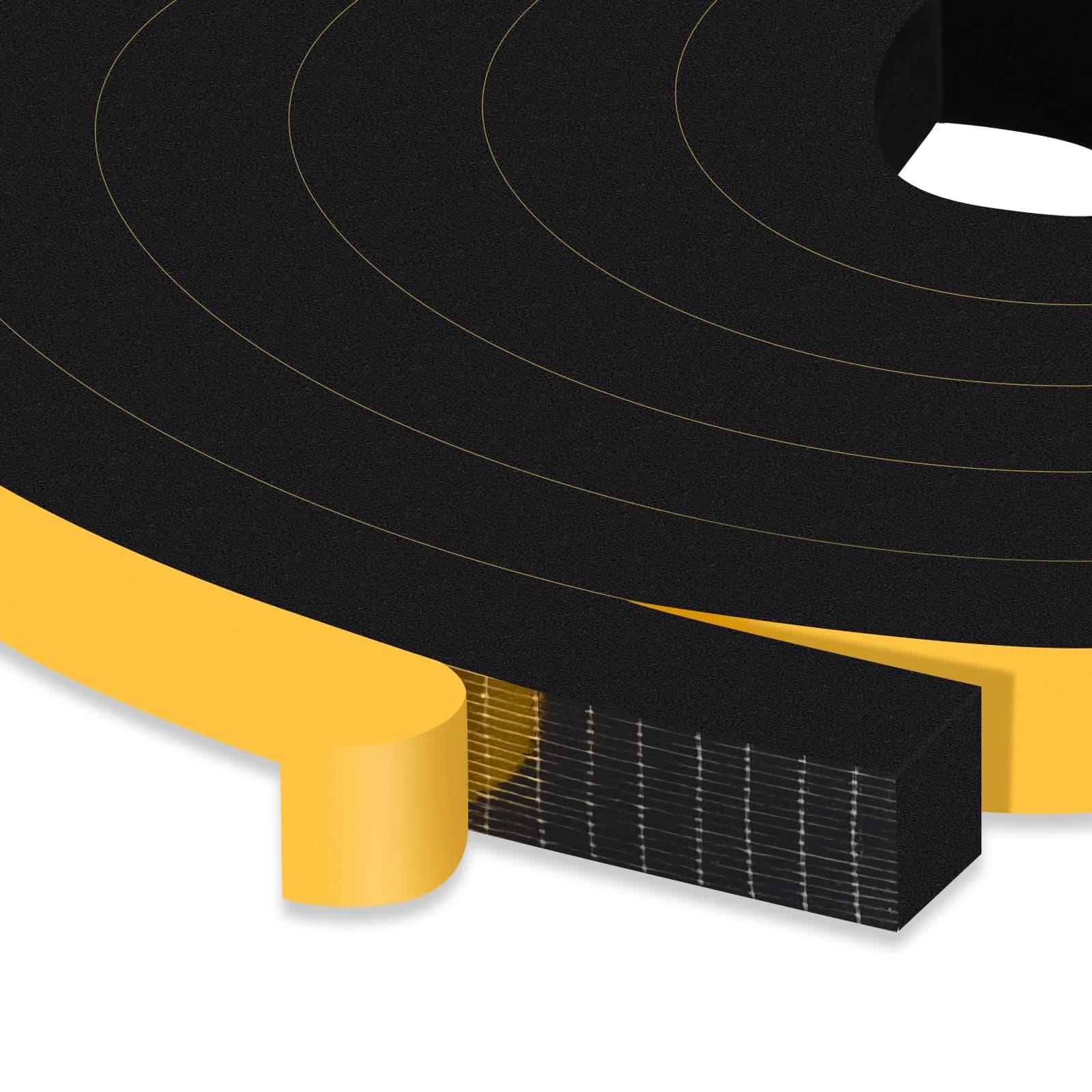 Trisiki Strong Adhesive Weather Strips for Doors, AC & Large Gaps 1/2 In x 3/8 In x 13 Ft (396 cm) | High Density Neoprene Seal