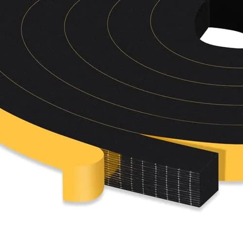 Trisiki Strong Adhesive Weather Strips for Doors, AC & Large Gaps 1/2 In x 3/8 In x 13 Ft (396 cm) | High Density Neoprene Seal thumbnail 1