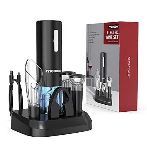 Moocoo Electric Wine Opener with Charging Base | Cordless, Fast & Rechargeable for Easy Wine Access thumbnail 1