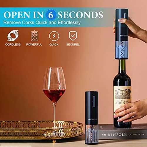Moocoo Electric Wine Opener with Charging Base | Cordless, Fast & Rechargeable for Easy Wine Access thumbnail 3
