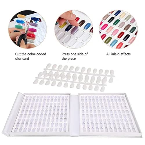 Noverlife 216 Colors Nail Art Gel Polish Display Book, 240 Flat Tips | Color Chart for Nail Art thumbnail 5