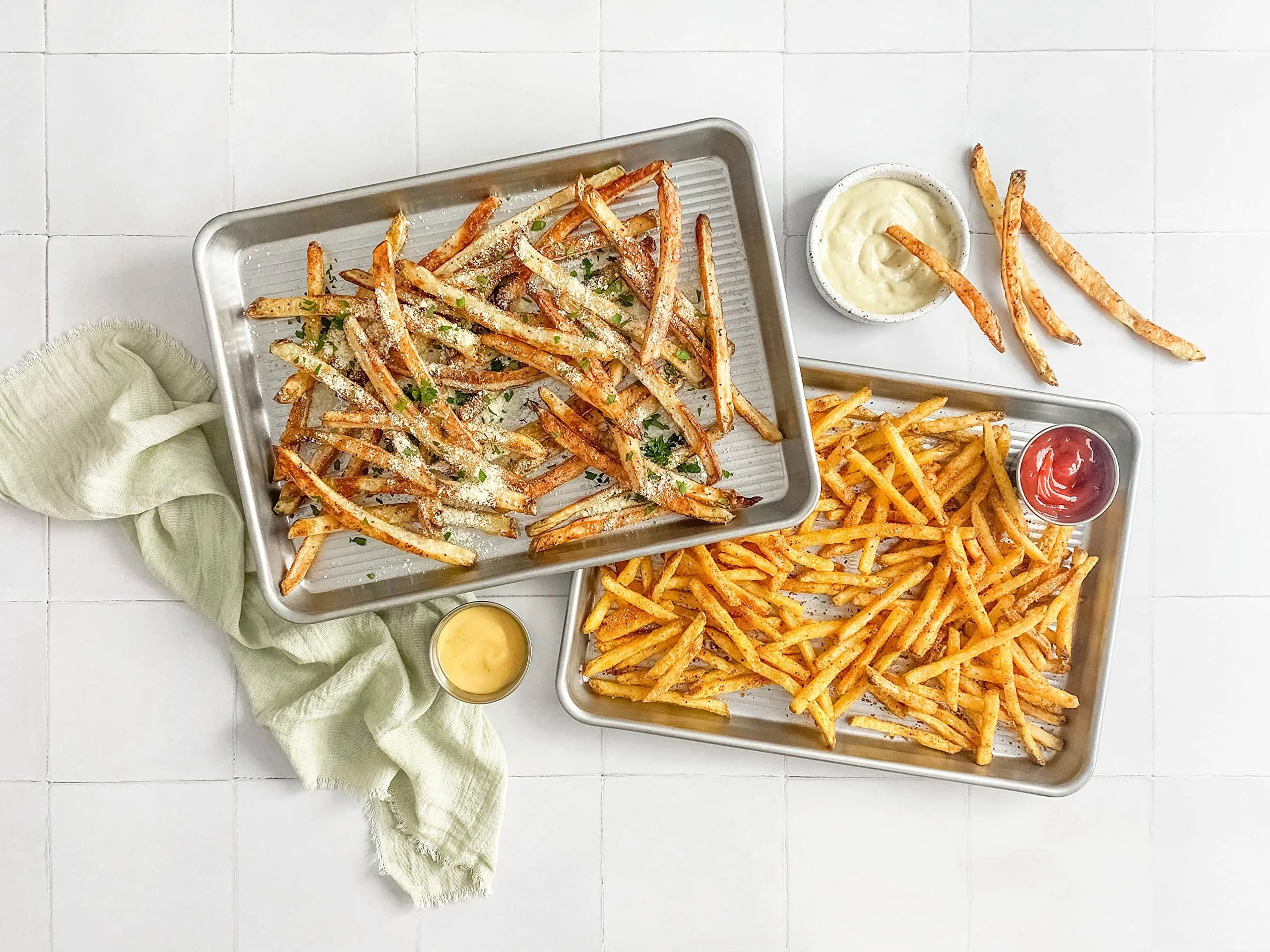 USA Pan Nonstick Half Sheet Pan and Quarter Sheet Pan Set of 2 | Aluminized Steel Baking Sheets - view 6