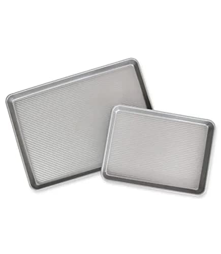 USA Pan Nonstick Half Sheet Pan and Quarter Sheet Pan Set of 2 | Aluminized Steel Baking Sheets thumbnail 1