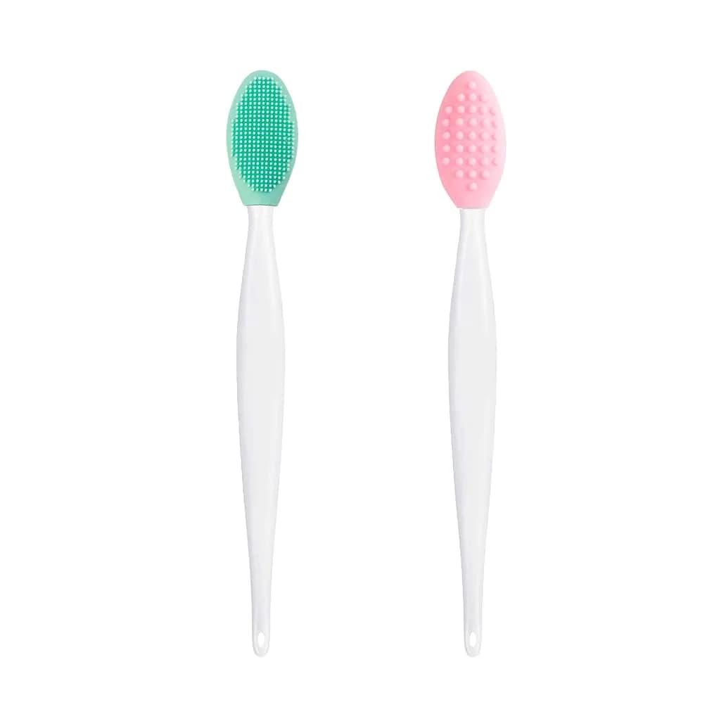 BETURY Lip Brush Tool, Double-Sided Silicone Exfoliating Lip Brush for Fuller Lips | Gentle & Reusable (2 pcs)