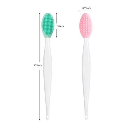 BETURY Lip Brush Tool, Double-Sided Silicone Exfoliating Lip Brush for Fuller Lips | Gentle & Reusable (2 pcs) thumbnail 4