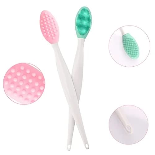 BETURY Lip Brush Tool, Double-Sided Silicone Exfoliating Lip Brush for Fuller Lips | Gentle & Reusable (2 pcs) thumbnail 2