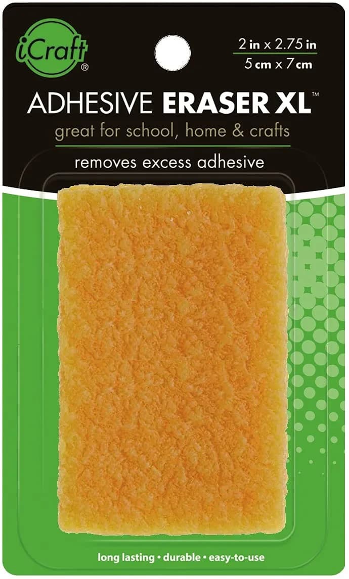 iCraft Adhesive Eraser and Pick-up XL, Yellow, 2" x 2.75" (5 cm x 7 cm) — 2" x 2.75"