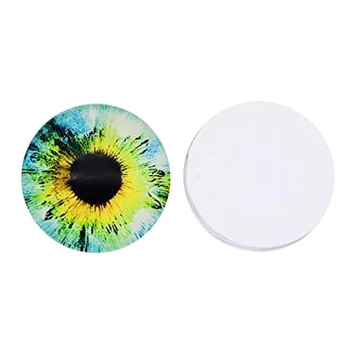 Julie Wang 18MM 40PCS Dragon Eyes Glass Cabochon for Clay Sculptures Making Props Craft Jewelry DIY Findings 0.71inches | Artistic Glass Decor thumbnail 6