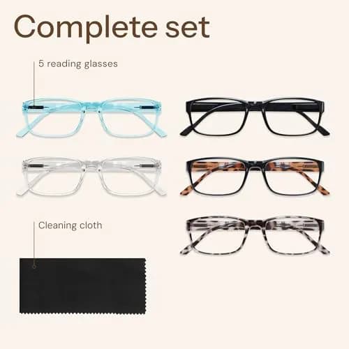 Gaoye 1.75 Strength Blue Light Blocking Reading Glasses - 5 Pack Mix Color | Professional Computer Readers thumbnail 9