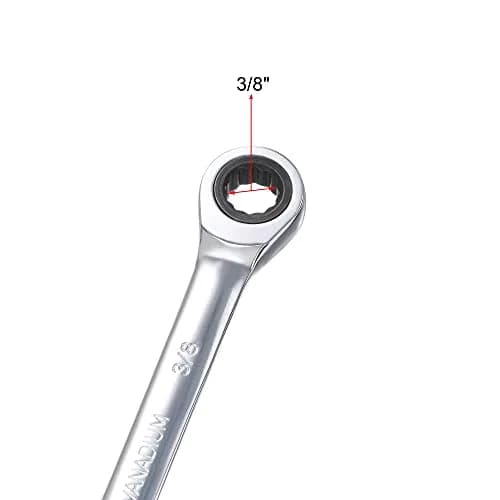 uxcell 3/8 Inch Ratcheting Combination Wrench 12 Point | Durable Chrome Vanadium Alloy thumbnail 3