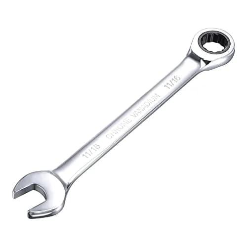 uxcell 11/16 Inch Ratcheting Combination Wrench SAE 72 Teeth 12 Point Ratchet Box Ended Spanner Tools, Cr-V | Durable, Precise & Water-Resistant thumbnail 1