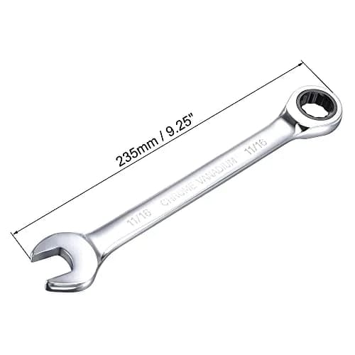 uxcell 11/16 Inch Ratcheting Combination Wrench SAE 72 Teeth 12 Point Ratchet Box Ended Spanner Tools, Cr-V | Durable, Precise & Water-Resistant thumbnail 2