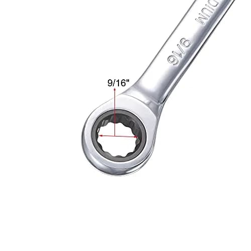 uxcell 9/16 Inch Ratcheting Combination Wrench SAE 72 Teeth 12 Point Ratchet Box Ended Spanner Tools, Cr-V | Durable, Precise & Water-Resistant thumbnail 3