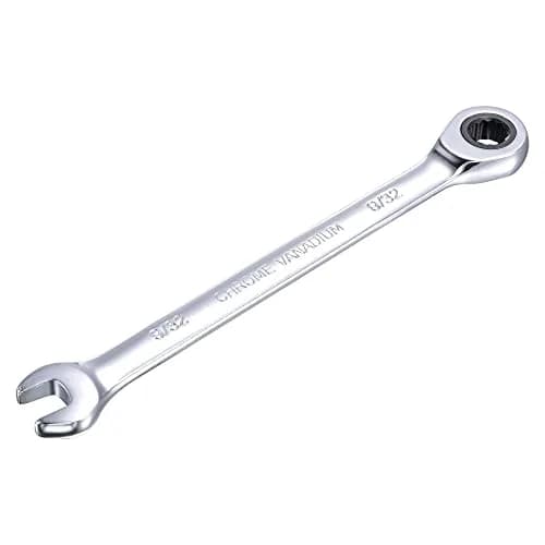 uxcell 9/32 Inch Ratcheting Combination Wrench 5.28 inch Length | 72 Teeth 12 Point Box Ended Spanner Tool thumbnail 1