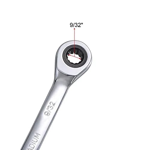 uxcell 9/32 Inch Ratcheting Combination Wrench 5.28 inch Length | 72 Teeth 12 Point Box Ended Spanner Tool thumbnail 3