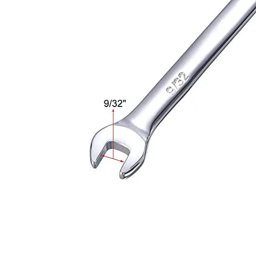 uxcell 9/32 Inch Ratcheting Combination Wrench 5.28 inch Length | 72 Teeth 12 Point Box Ended Spanner Tool thumbnail 4