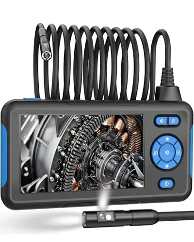 T TAKMLY Industrial Endoscope Borescope Inspection Camera with Dual Lens 1080P HD Display, 16.5ft Semi-Rigid Cable thumbnail 7