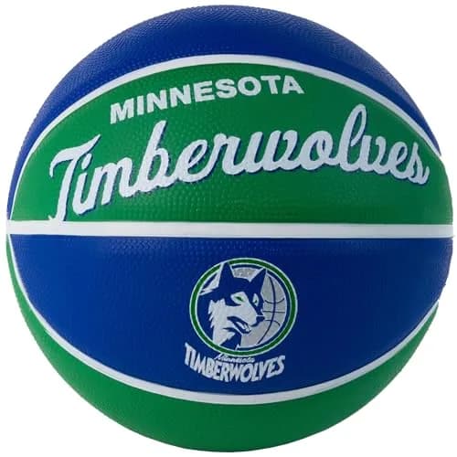 Wilson NBA Team Retro Mini Basketball - Minnesota Timberwolves | Official NBA Branding thumbnail 1