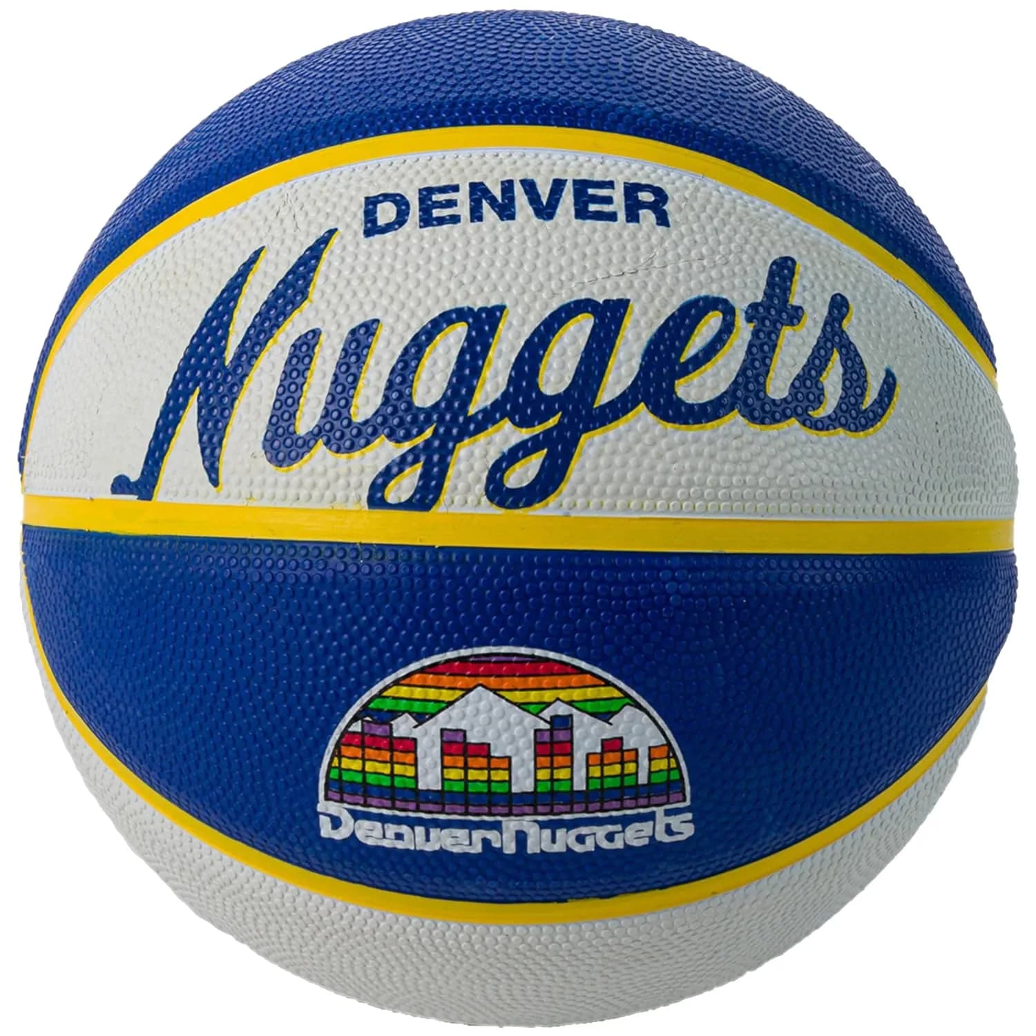 WILSON Mini NBA Team Retro Basketball - Denver Nuggets | Outdoor Grip & Nostalgic Design — Denver Nuggets